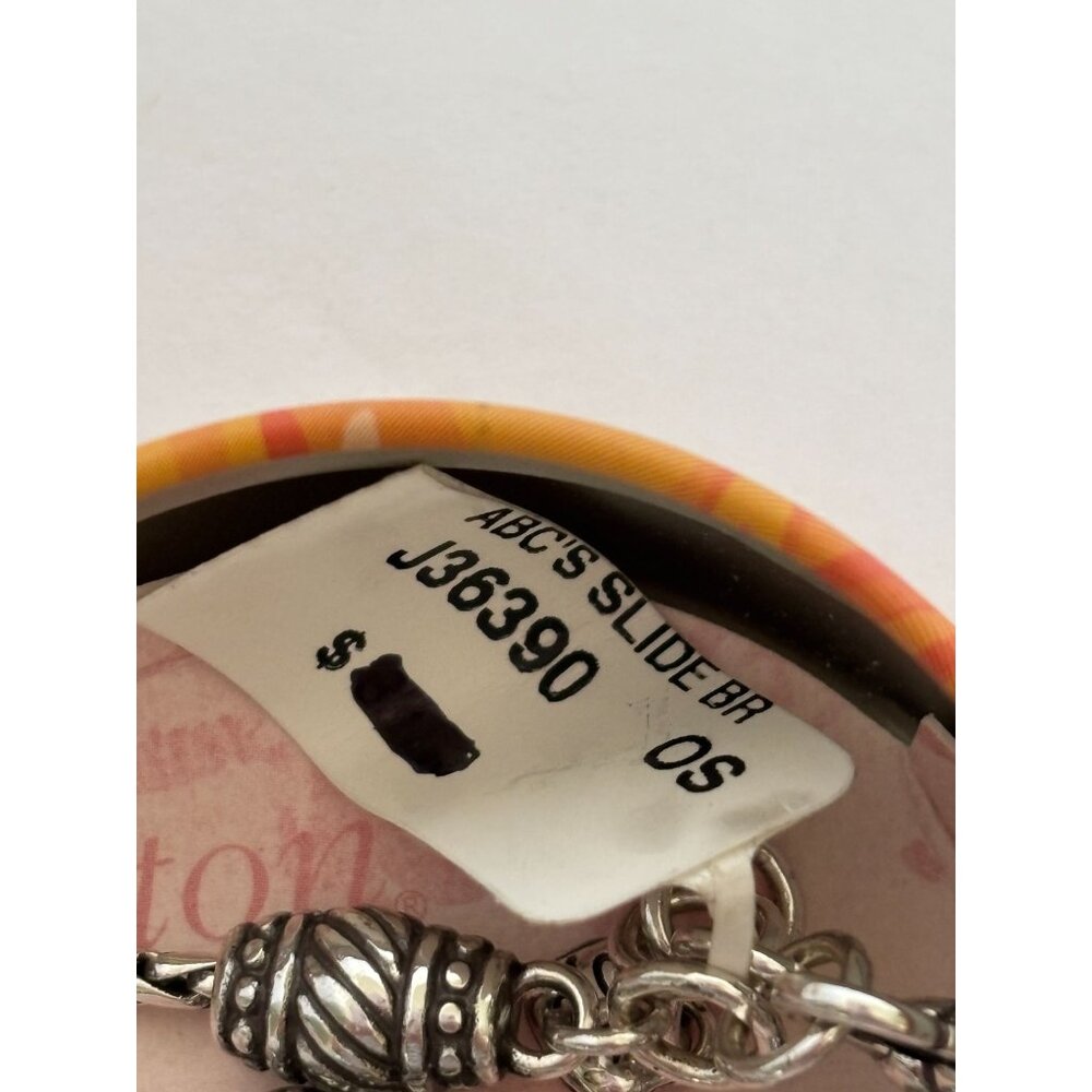Brighton Barrel Slide Bracelet Charms Frog M Initial In Heart Tin ABCs 7-8 Inch - Picture 7 of 10
